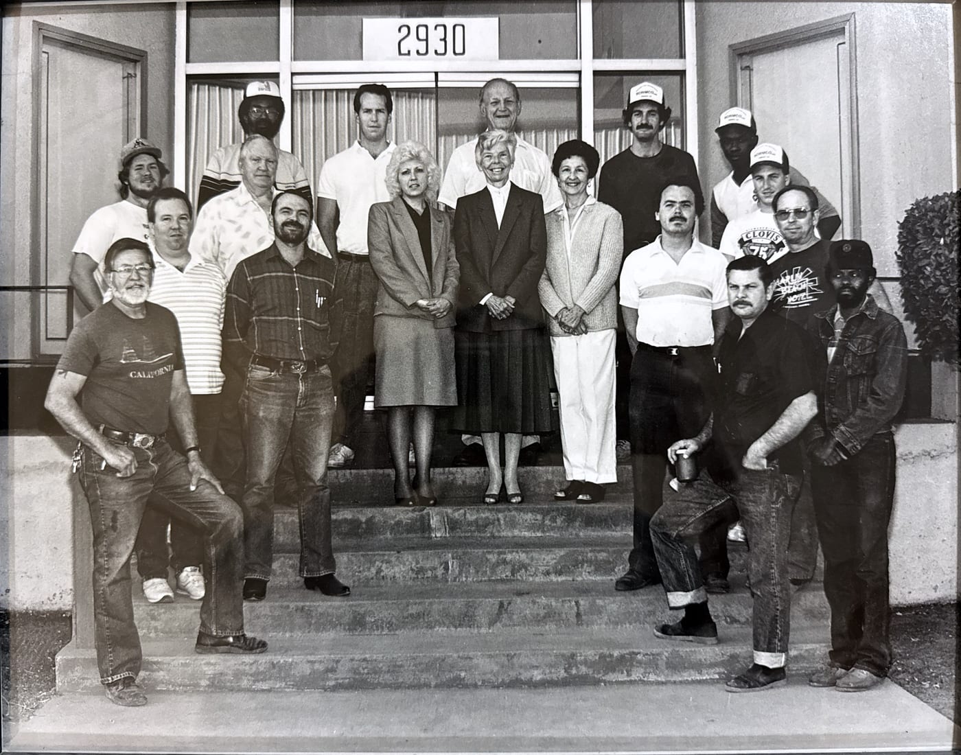 The Scrimco team outside our original building in 1984
